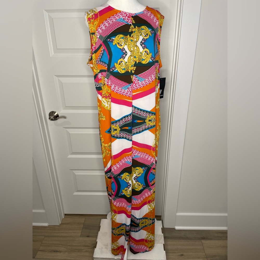 Coldesina Vibrant Geometric Jumpsuit Size 1X